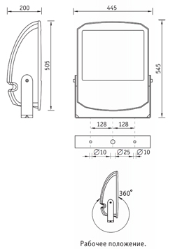Технические характеристики прожектора Leader 400