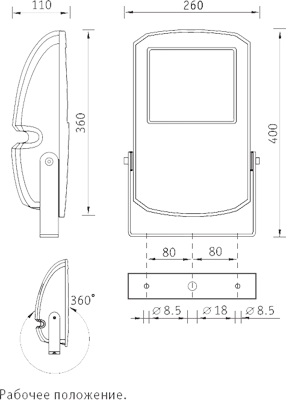 Технические характеристики прожектора Leader 150