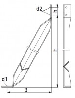 Ригель крепления деревянной стойки SH84