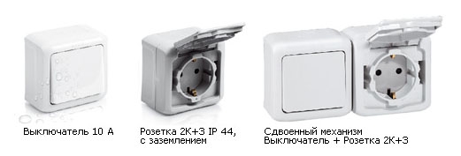Розетки Quteo IP 20