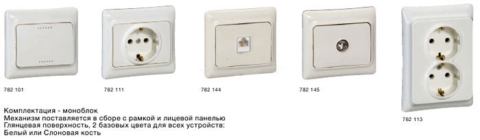 Варианты розеток Kaptika Варианты розеток Kaptika